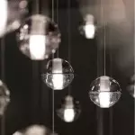 Scandinavian Glass Globe Cluster Staircase Chandelier Scandinavian Glass Globe Cluster Staircase Chandelier