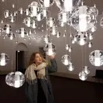 Scandinavian Glass Globe Cluster Staircase Chandelier Scandinavian Glass Globe Cluster Staircase Chandelier