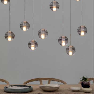 Scandinavian Glass Globe Cluster Staircase Chandelier Scandinavian Glass Globe Cluster Staircase Chandelier