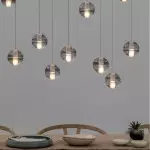 Scandinavian Glass Globe Cluster Staircase Chandelier Scandinavian Glass Globe Cluster Staircase Chandelier