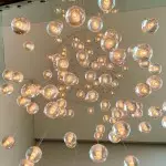 Scandinavian Glass Globe Cluster Staircase Chandelier Scandinavian Glass Globe Cluster Staircase Chandelier