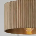 Jovani Farmhous Fluted Resin Drum Ceiling Light