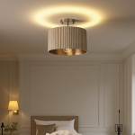 Jovani Farmhous Fluted Resin Drum Ceiling Light