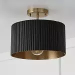 Jovani Farmhous Fluted Resin Drum Ceiling Light
