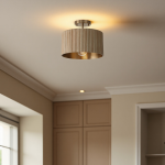 Jovani Farmhous Fluted Resin Drum Ceiling Light