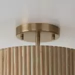 Jovani Farmhous Fluted Resin Drum Ceiling Light