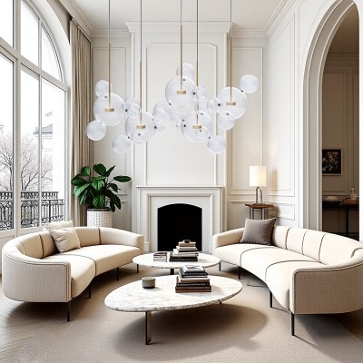 Kory Modern Soap Bubble Glass Pendant Light Kory Modern Soap Bubble Glass Pendant Light