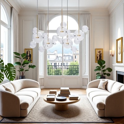 Kory Modern Soap Bubble Glass Pendant Light Kory Modern Soap Bubble Glass Pendant Light