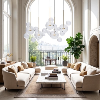 Kory Modern Soap Bubble Glass Pendant Light Kory Modern Soap Bubble Glass Pendant Light