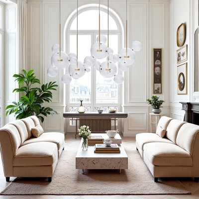 Kory Modern Soap Bubble Glass Pendant Light Kory Modern Soap Bubble Glass Pendant Light