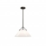 Eny Farmhouse Conical Opal Glass Pendant Light