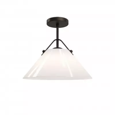 Eny Farmhouse Conical Opal Glass Pendant Light