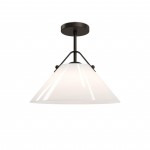 Eny Farmhouse Conical Opal Glass Pendant Light