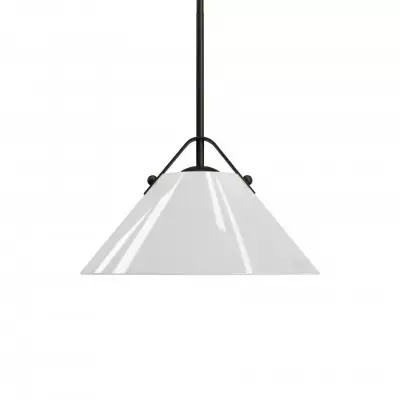Eny Farmhouse Conical Opal Glass Pendant Light