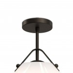 Eny Farmhouse Conical Opal Glass Pendant Light