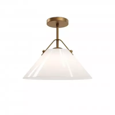 Eny Farmhouse Conical Opal Glass Pendant Light