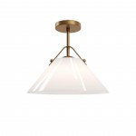 Eny Farmhouse Conical Opal Glass Pendant Light