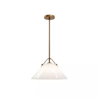 Eny Farmhouse Conical Opal Glass Pendant Light Eny Farmhouse Conical Opal Glass Pendant Light