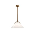 Eny Farmhouse Conical Opal Glass Pendant Light