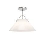 Eny Farmhouse Conical Opal Glass Pendant Light
