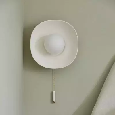 Rosman Minimalist Bowl Matte White Glass Flush Mount Sconce Rosman Minimalist Bowl Matte White Glass Flush Mount Sconce
