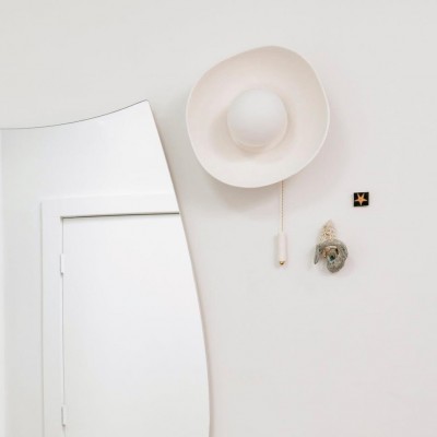 Rosman Minimalist Bowl Matte White Glass Flush Mount Sconce Rosman Minimalist Bowl Matte White Glass Flush Mount Sconce