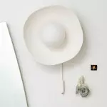 Rosman ‎Minimalist Bowl Matte White Glass Flush Mount Sconce