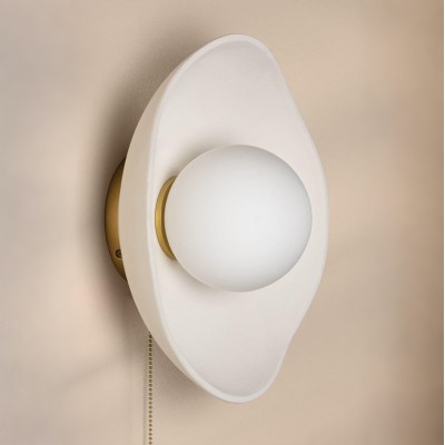Rosman Minimalist Bowl Matte White Glass Flush Mount Sconce Rosman Minimalist Bowl Matte White Glass Flush Mount Sconce