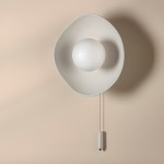 Rosman ‎Minimalist Bowl Matte White Glass Flush Mount Sconce
