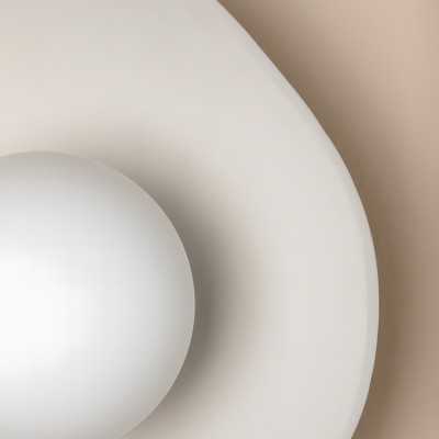Rosman Minimalist Bowl Matte White Glass Flush Mount Sconce Rosman Minimalist Bowl Matte White Glass Flush Mount Sconce