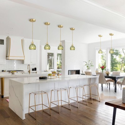 Ivana Retro Copper and Glass Tulip Pendant Light Ivana Retro Copper and Glass Tulip Pendant Light