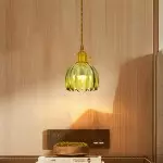 Ivana Retro Copper and Glass Tulip Pendant Light