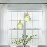 Ivana Retro Copper and Glass Tulip Pendant Light