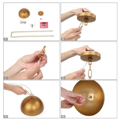 Meadow Farmhouse Brushed Gold Metal Dome Pendant Light Meadow Farmhouse Brushed Gold Metal Dome Pendant Light