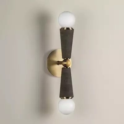 Daxi Nordic Cylindrical Slate Grey Cork Up Down Wall Sconce Daxi Nordic Cylindrical Slate Grey Cork Up Down Wall Sconce