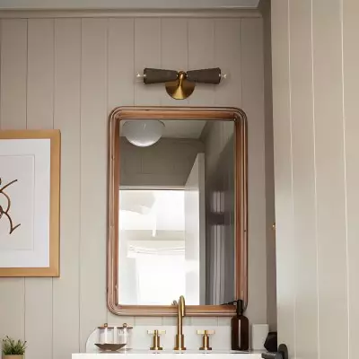 Daxi Nordic Cylindrical Slate Grey Cork Up Down Wall Sconce Daxi Nordic Cylindrical Slate Grey Cork Up Down Wall Sconce