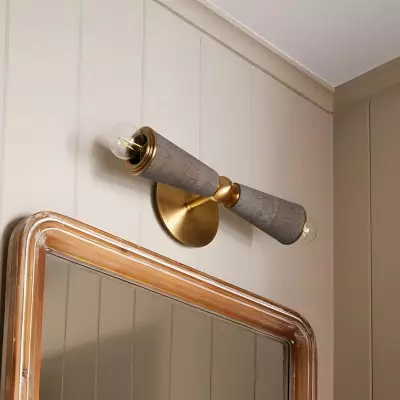 Daxi Nordic Cylindrical Slate Grey Cork Up Down Wall Sconce Daxi Nordic Cylindrical Slate Grey Cork Up Down Wall Sconce