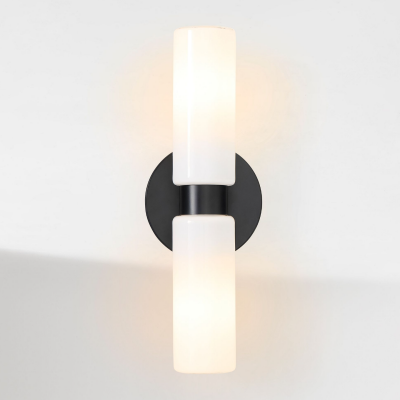Sinclair Minimalist Glass Double Short Wall Light Sinclair Minimalist Glass Double Short Wall Light