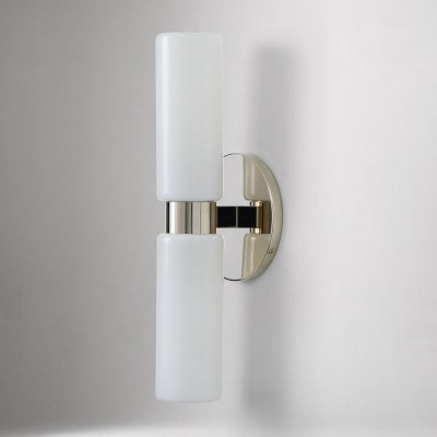 Sinclair Minimalist Glass Double Short Wall Light Sinclair Minimalist Glass Double Short Wall Light