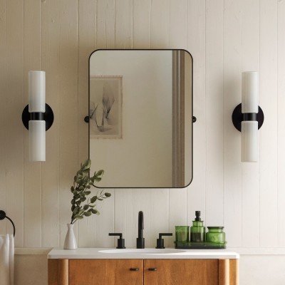 Sinclair Minimalist Glass Double Short Wall Light Sinclair Minimalist Glass Double Short Wall Light