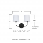 Liryn Minimalist 2/3/4 Heads Fabric Vanity Wall Light