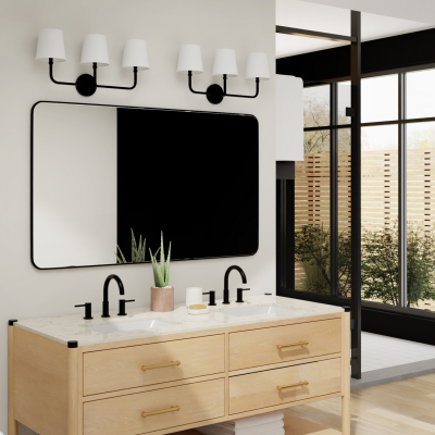 Liryn Minimalist 2/3/4 Heads Fabric Vanity Wall Light Liryn Minimalist 2/3/4 Heads Fabric Vanity Wall Light