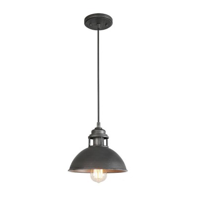 Hendon Industrial Matte Black Wrought Iron Dome Pendant Light Hendon Industrial Matte Black Wrought Iron Dome Pendant Light