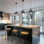 Hendon Industrial Matte Black Wrought Iron Dome Pendant Light