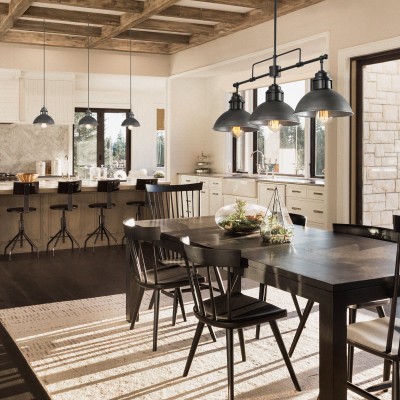 Hendon Industrial Matte Black Wrought Iron Dome Pendant Light Hendon Industrial Matte Black Wrought Iron Dome Pendant Light
