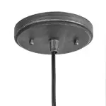 Hendon Industrial Matte Black Wrought Iron Dome Pendant Light