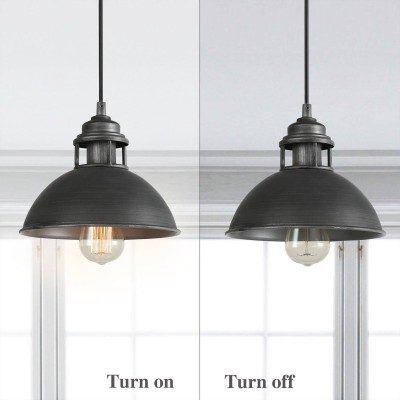 Hendon Industrial Matte Black Wrought Iron Dome Pendant Light Hendon Industrial Matte Black Wrought Iron Dome Pendant Light