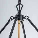 Merrick Metal Lantern Round Glass Chandelier