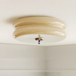 Halsey Fabric Floral Drum Shade Ceiling Light