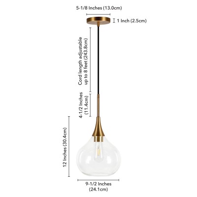 Clarke Minimalist Teardrop Glass Pendant Light Clarke Minimalist Teardrop Glass Pendant Light